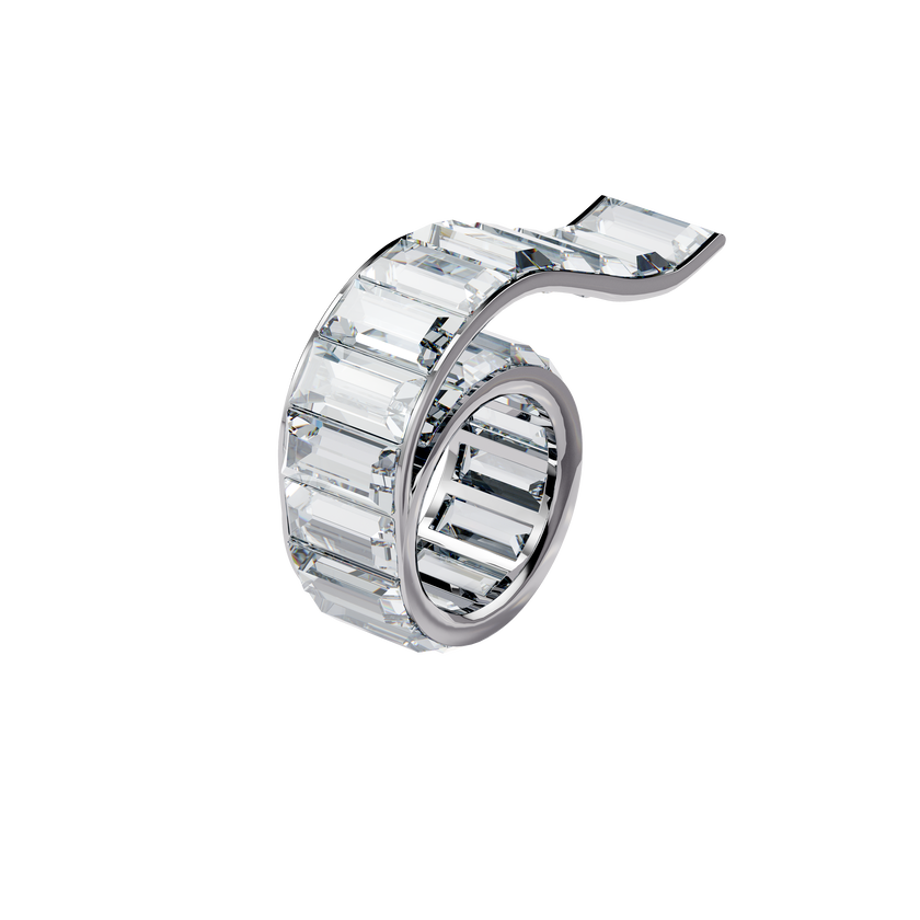 swarovski خاتم matrix، لون أبيض، طلاء روديوم